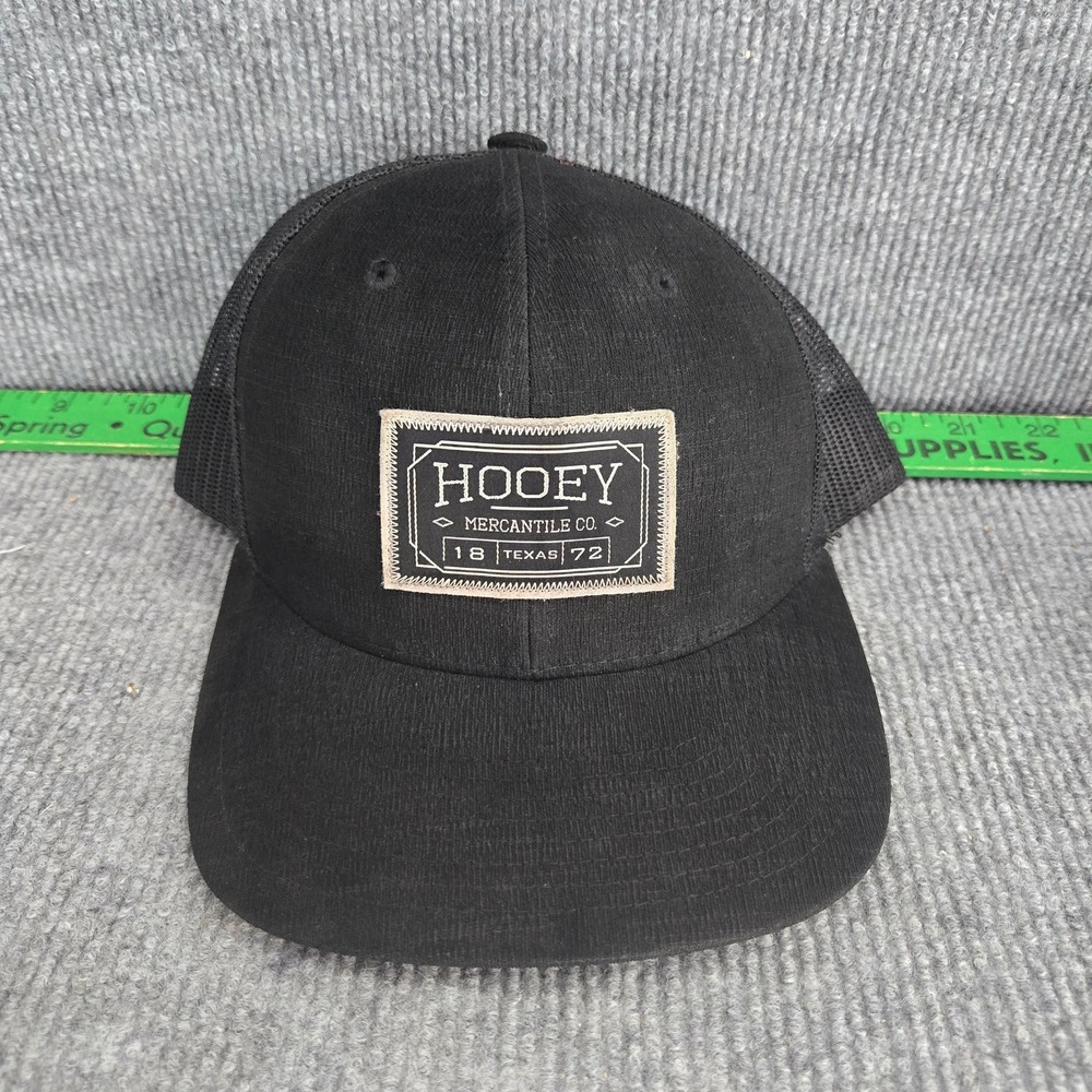 Hooey Mercantile Co Texas Black Mesh Snapback Trucker Hat Cap